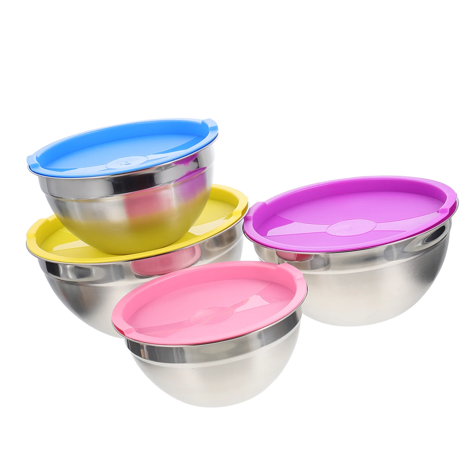 

4Pcs Fruit Storage Bowl Home Mixing Bowl Kitchen Tableware Salad Serving Bowl Kitchen Accessory