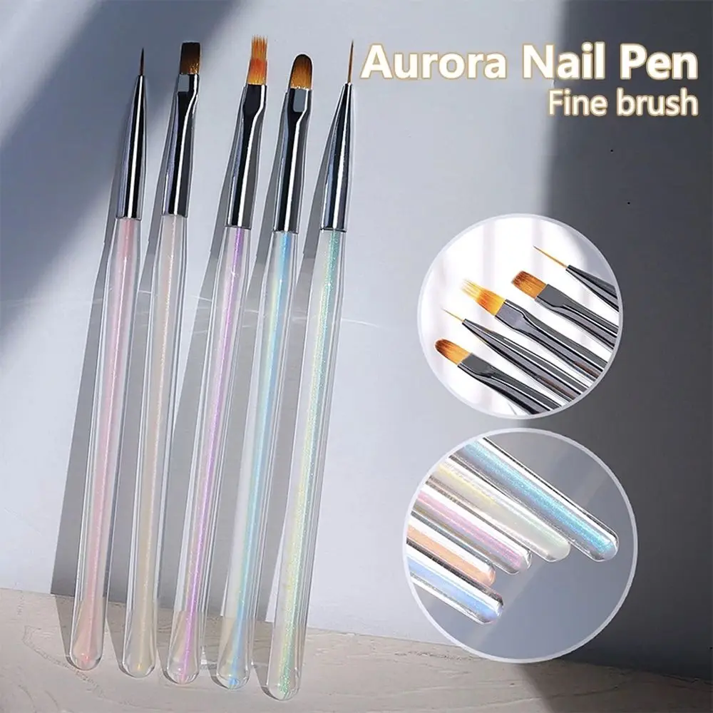 1pcs Nail Brush Pen UV Gel Gradient Bloom Art Painting Pens Nylon Hair Ice Through Manicure Draw Tools |