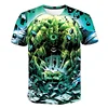 Classic Marvel Hero Hulk 3D Printed Kids T-shirt Top Daily Casual Boys and Girls Round Neck Short Sleeve 2