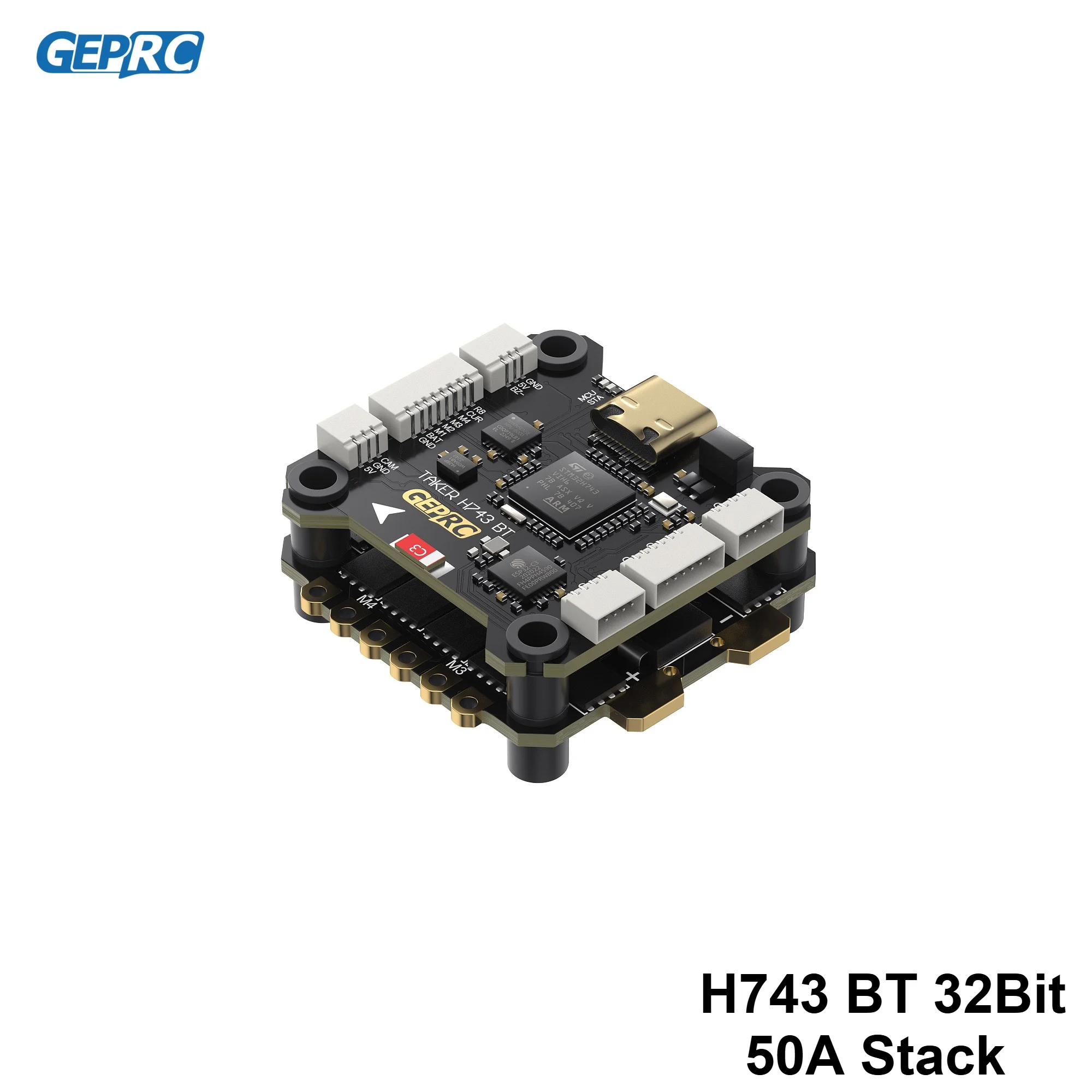 GEPRC TAKER H743 BT 32Bit 50A Stack GEP-BL32 50A 96K 4IN1 ESC Двойной гироскоп Анализ данных Запись полета Барометр Гоночный FPV Дрон thumbnail 2