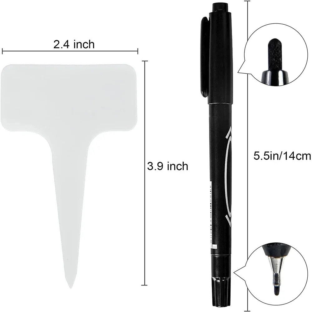 30Pcs T-Shape Plastic Waterproof Garden Labels for Plants Markers Garden Tools 10CM With Pen garden labels