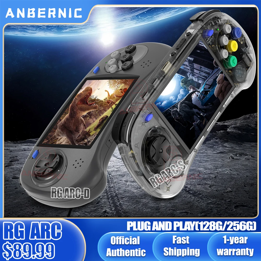 Anbernic Rg Arc-D Rg Arc-S Console Di Gioco Portatile Retrò Ips Rk3566 Da 4.0 Pollici Lettore Di Gioco A 64 Bit Regali Per Bambini Compatibili Con Hdm