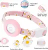 Airtag Cat Collar, Kitten Collar Breakaway with Silicone Airtag Holder, Bells & Flower Charm for Girl Cats Boy Cats Small Dogs 2