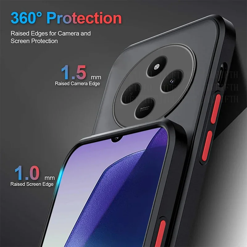 Shockproof Armor Matte Silicone Phone Case - Durable Bumper Cover