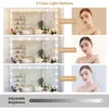 Vanity Makeup Desk with Lighted Mirror, Power Outlet, Soft Stool and 7 Drawers, 3 Color Lighting Modes Adjustable Brightness 4