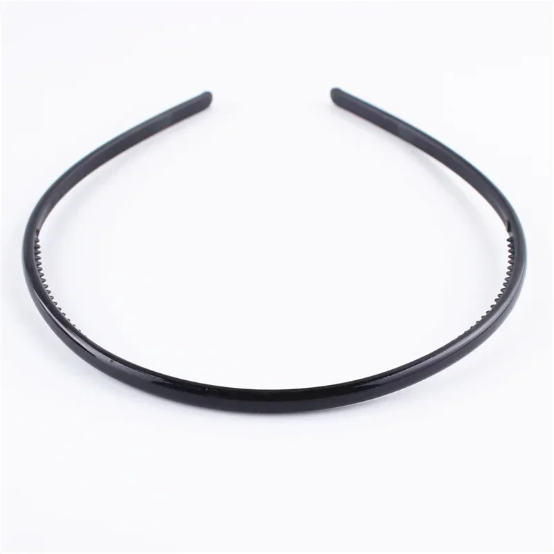 Women Simple Black Headbands Fashion Head Band for Girls Solid Black Color Casual Hair Accessories Plastic Headbans Wholesale