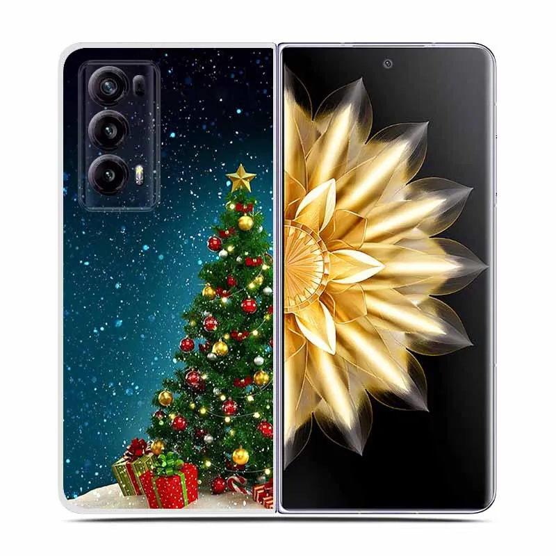 Christmas Cute Clear Hard Plastic Back Cover - Cartoon Design