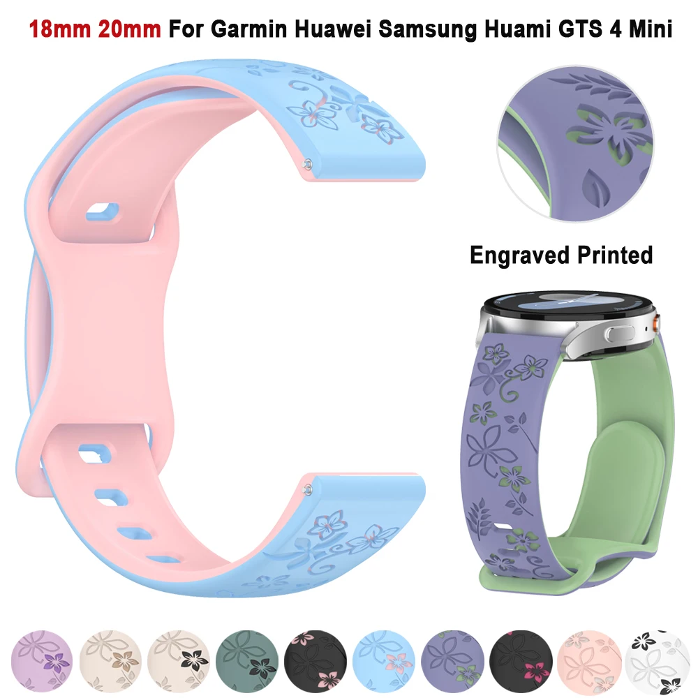 Silicone Watch Band Strap - Adjustable 18mm Bracelet