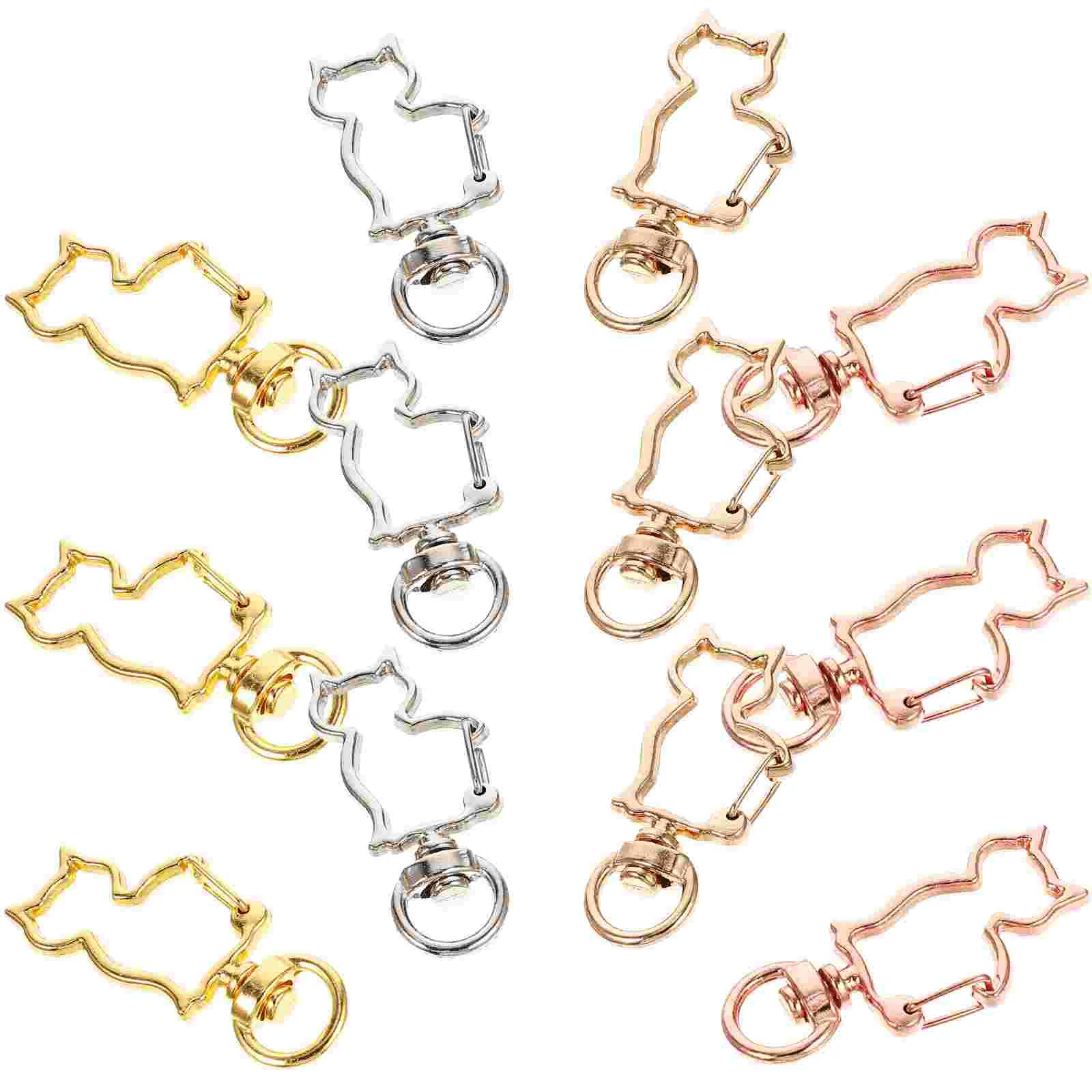 

Key Chain DIY Keychain Materials Snap Hook Accessory Spring Clasps Buckles Parts Alloy Rings Clips Universal