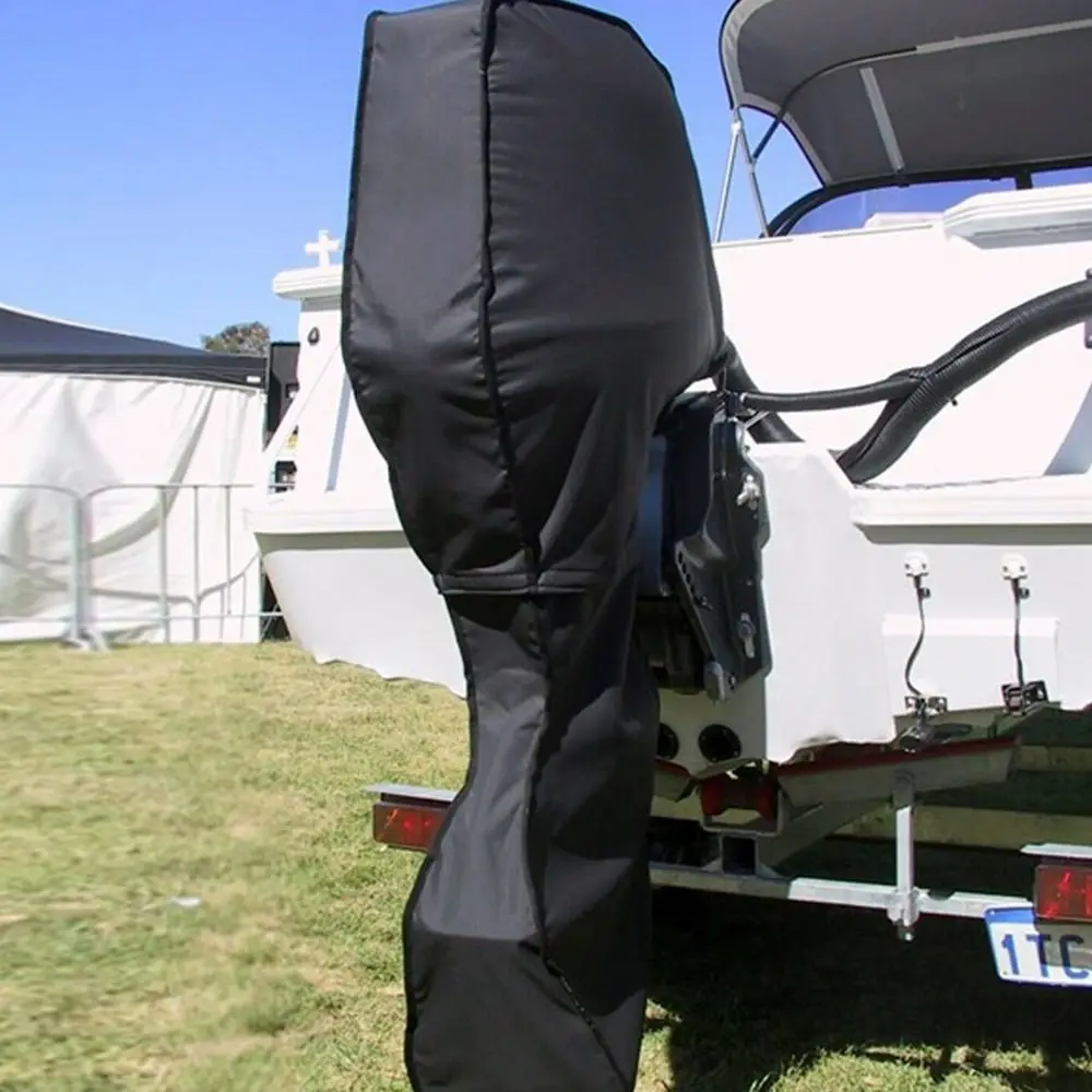 Boat Cover Fishing Boat Cover Outboard Motor Cover Boat Boat Motor Cover Waterproof UV-Proof Full Outboard Motor Cover Fade and Crack Resistant Heavy-Duty 600D