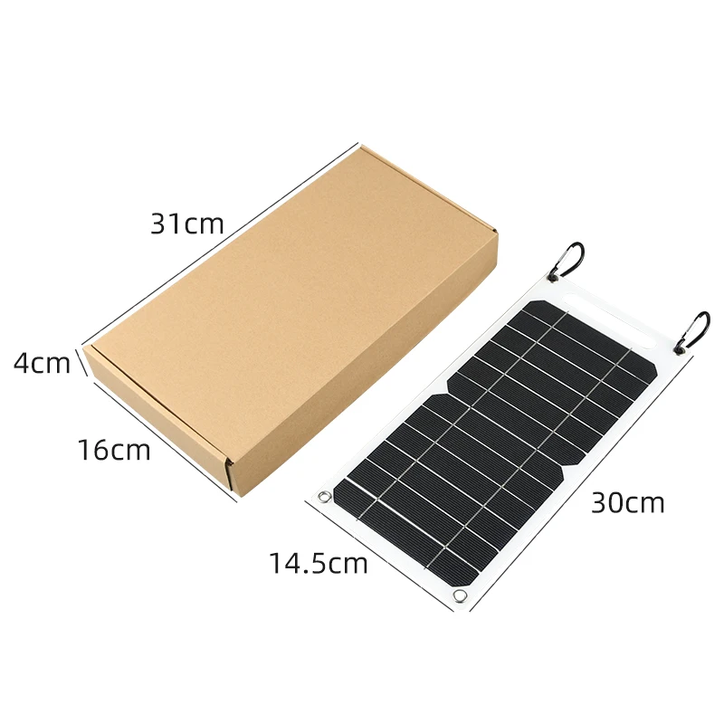 30W Solar Panel With USB Waterproof Portable Battery Mobile Phone Charging Bank Charging Panel for Outdoor Hiking Camping