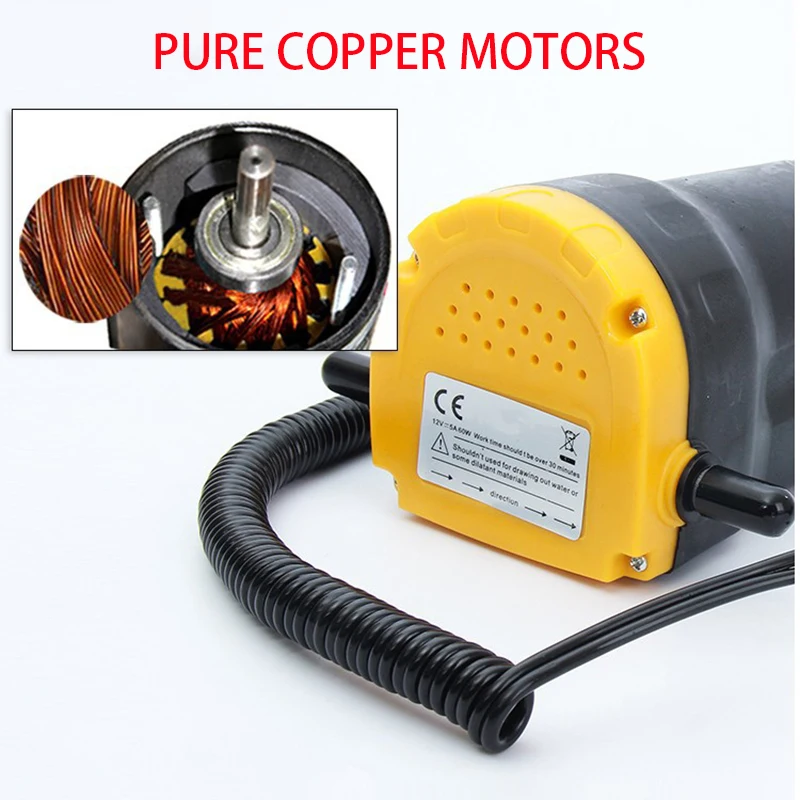 12V Oil Extractor Transfer Pump Car Oil Fuel Extractor Mini Fuel Engine Transfer Pump with Tubes for Auto Boat Mot