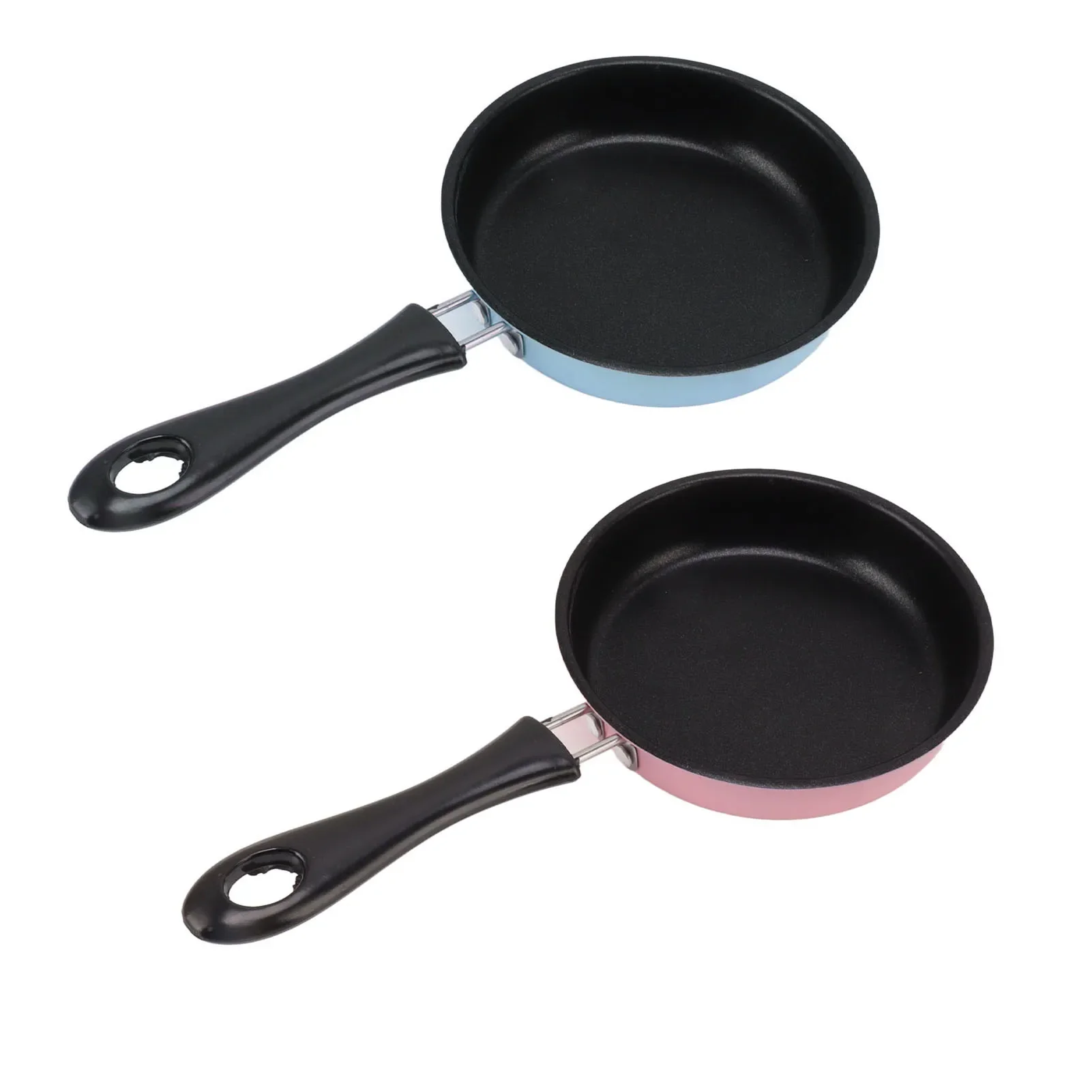 Mini Frying Pan Stainless Steel Prevent Stick Induction Pot Round Breakfast Small Fry Egg Pan with Long Handle 12cm Mini Egg