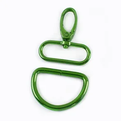 Versatile Metal Buckles and Clasps Set for DIY Bag and Pet Collar Accessories (Green)
