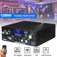 Upgraded AK55 1200W Mini Hi-Fi Digital bluetooth-compatible 5.0 110-240V Wireless Power Amplifier for Car Home Audio Use 2
