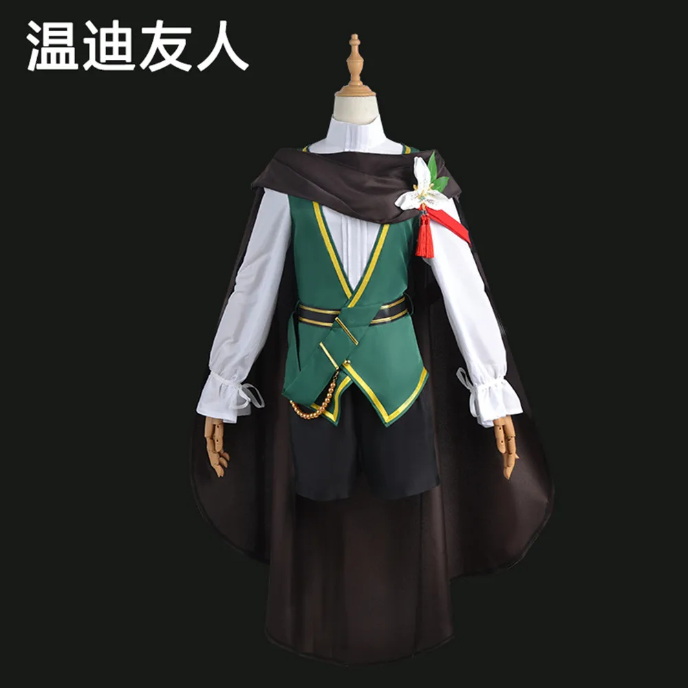 

Hot Game Anime Genshin Impact Venti Cosplay Costume Youth Suit Lovely Daily Uniform Wig Halloween Party Role Play Clothing