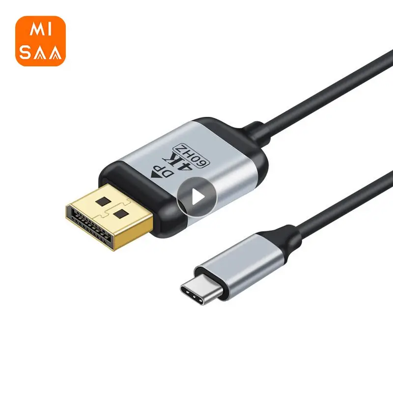 휴대용 경량 USB C 케이블-C 타입 디스플레이 포트 변환기, 사무실 액세서리, 4k USB C Dp 케이블, 4k 60hz, 1.8m