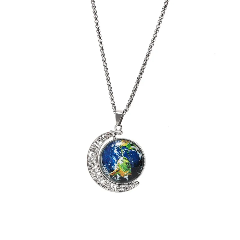 

Simple personality Hip hop necklace trend ins trend Earth necklace
