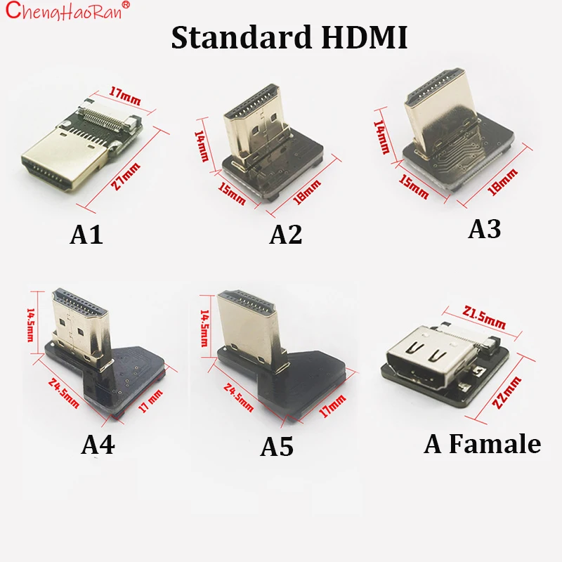 1PC 리본 플랫 FPV HDMI 호환 커넥터 유연한 케이블 라즈베리 파이 4 마이크로 HDTV-HD/미니 HD 여성용 90도 FFC 20핀