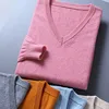 Men Mink Cashmere Sweater V-Neck Cold Resistant Pullovers Shirt Korean Popular Clothes Long Sleeve High-End Woolen  Jumpers 4XL 6