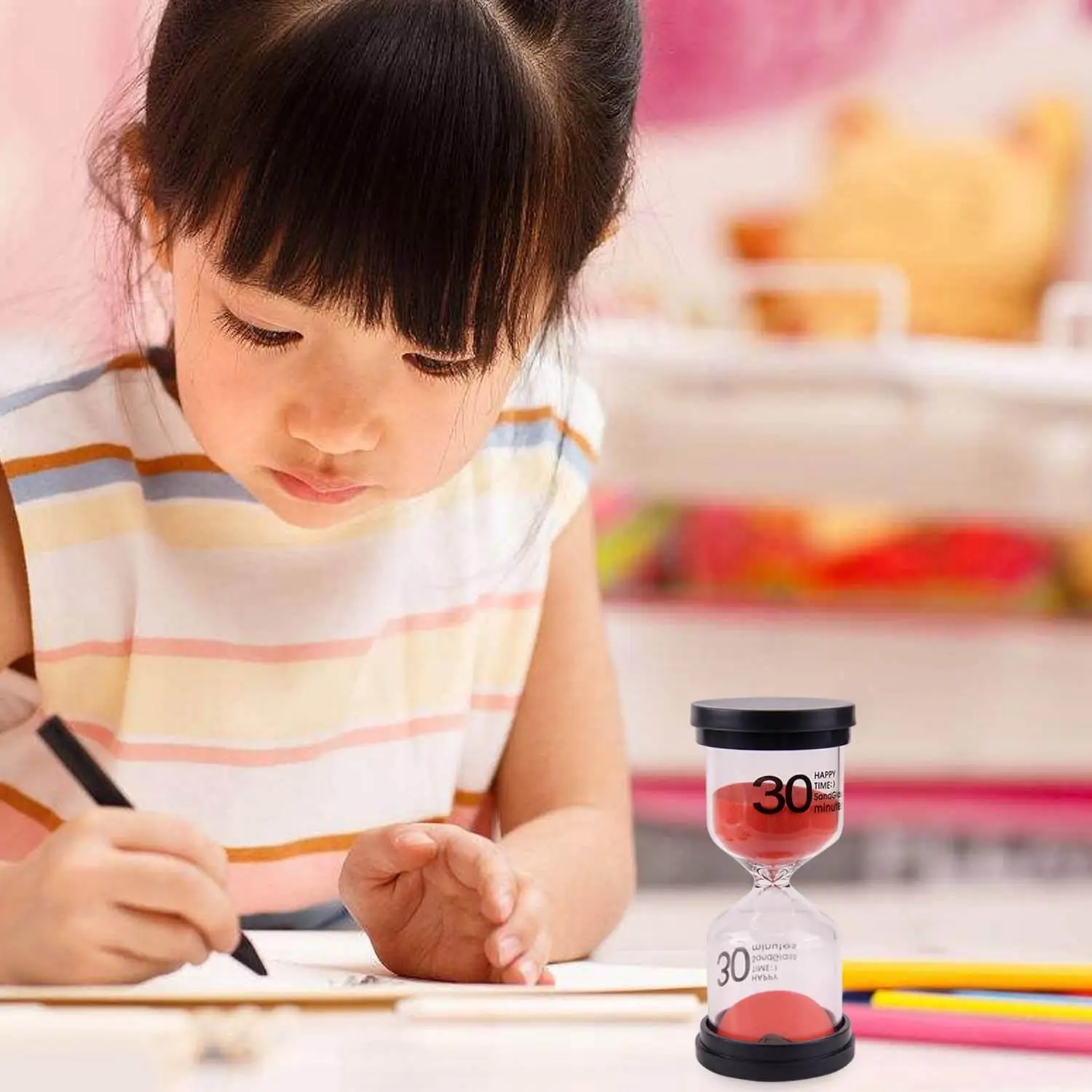 1/3/5/10/15/30/60 Minutes Hourglass Sand Watch Children Kids Gift Timer Home Decoration