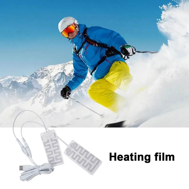 USB Heating Element Film Heater For Warm Feet Hand Warmer Electric Belts USB Heated Gloves Pad Winter Outdoor Hand Feet Warmer 3