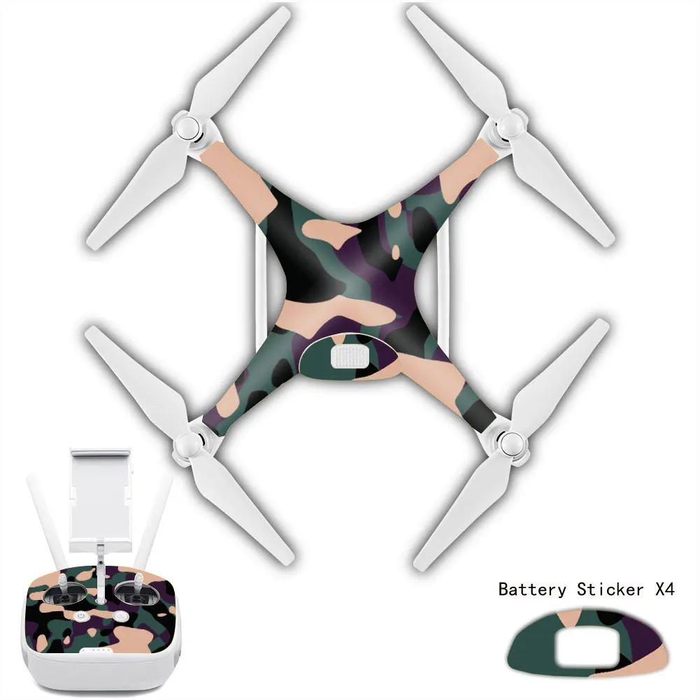 Drone Decals Waterproof Skin Protective PVC Stickers Drone Body Arm Remote Control Protector for DJI Phantom 4 Accessories