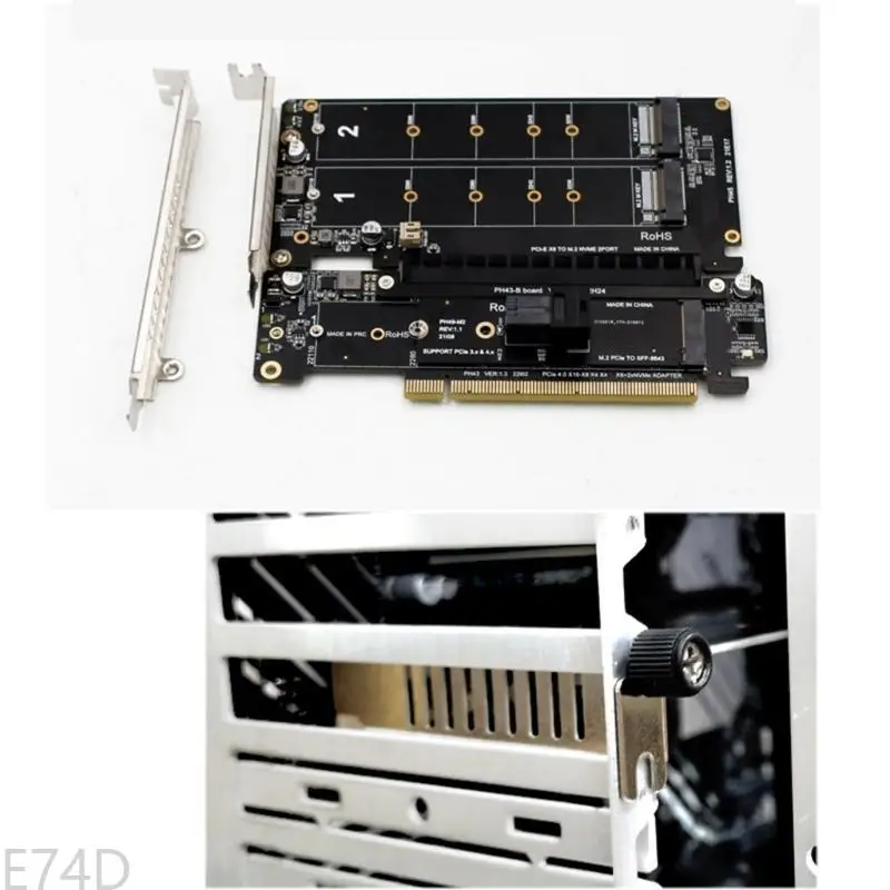 E74D PCIE4.0 Channel Split Expansion Card 8+4+4 for Enhanceds Performances