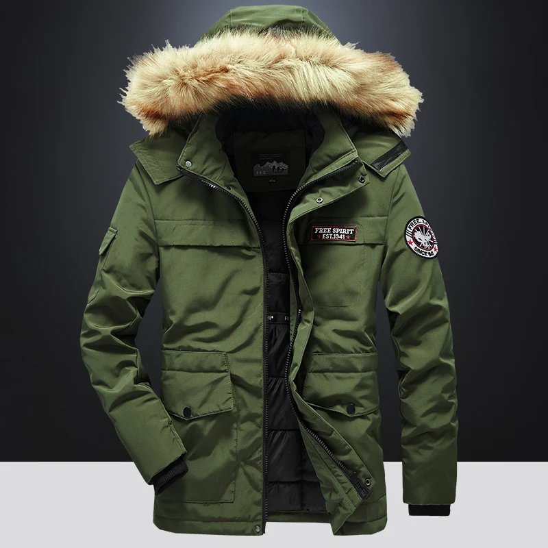TRAF Winter New Cotton-Padded Men's Thick Fashion Handsome Hooded Cotton-Padded Jacket Pure Cotton Warm Cotton-Padded Jacket 2