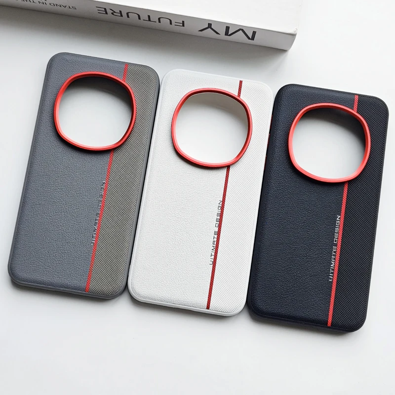 Minimalist Splicing PU Leather + Hard PC Anti-Fall Non-Slip Phone Case