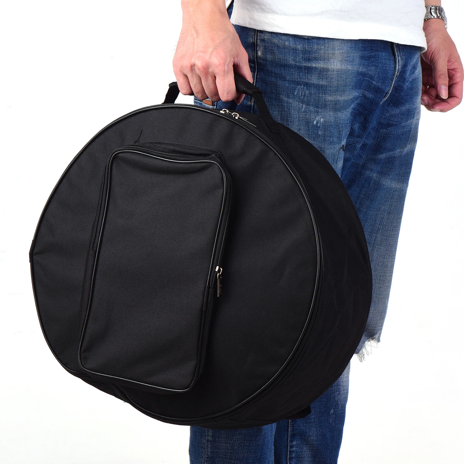 Snare Drum Bag Compact Backpack Case Shoulder Strap Outside Pockets Musical Instrument Accessory