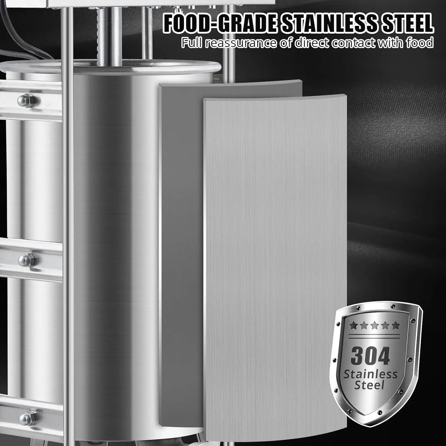 25 L Electric Sausage Stuffer Vertical Meat Stuffer Infinitely Adjustable Speed Upright Sausage Stuffing Machine for Commercial