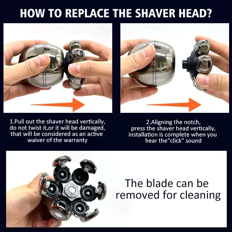 Men Electric Shaver Hair Trimmer Rechargeable