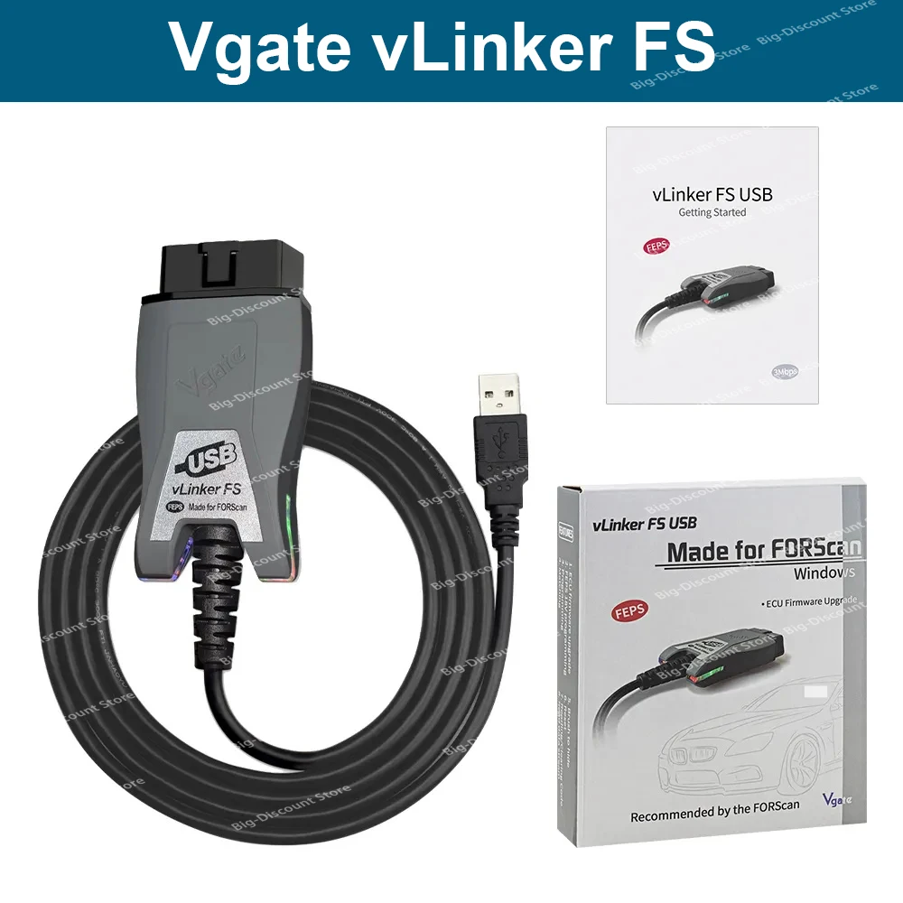 

Vgate vLinker FS ELM327 OBDII Car Diagnostic Scanner Interface Tools OBD2 For Ford FORScan HS/MS-CAN ELM 327 OBD2 For Mazda