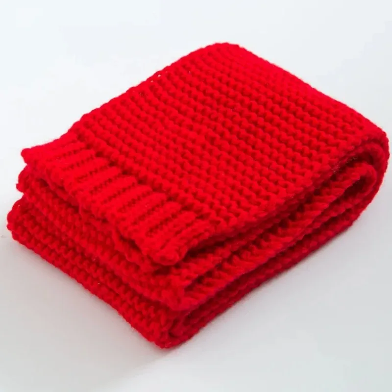 Children Scarf Winter Baby Solid Knitted Scarves Warm Neckerchief For Kids Girls Boys Soft Knitting Scarf New Korean Style
