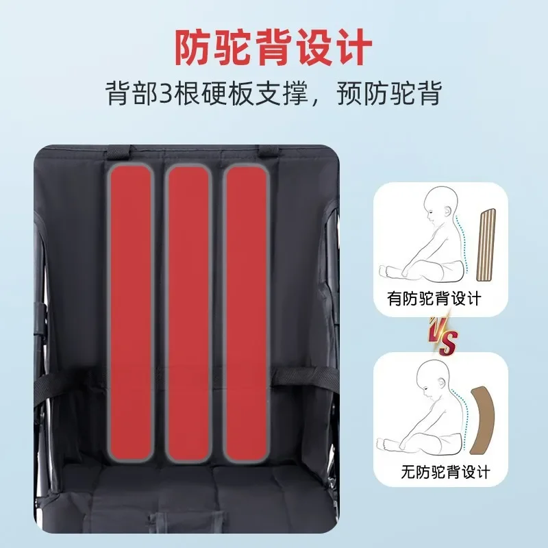 baby stroller Twin Stroller Ultra Lightweight Double Folding Umbrella Cart Two-child Cart Big and Small Bao Longfeng Fetal Stroller