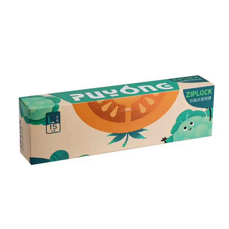 

Влагонепроницаемый пакет для хранения с накидкой, Скользящий замок, полиэтиленовый герметичный пакет для холодильника, молния для фруктов и овощей, сумка для хранения на кухне