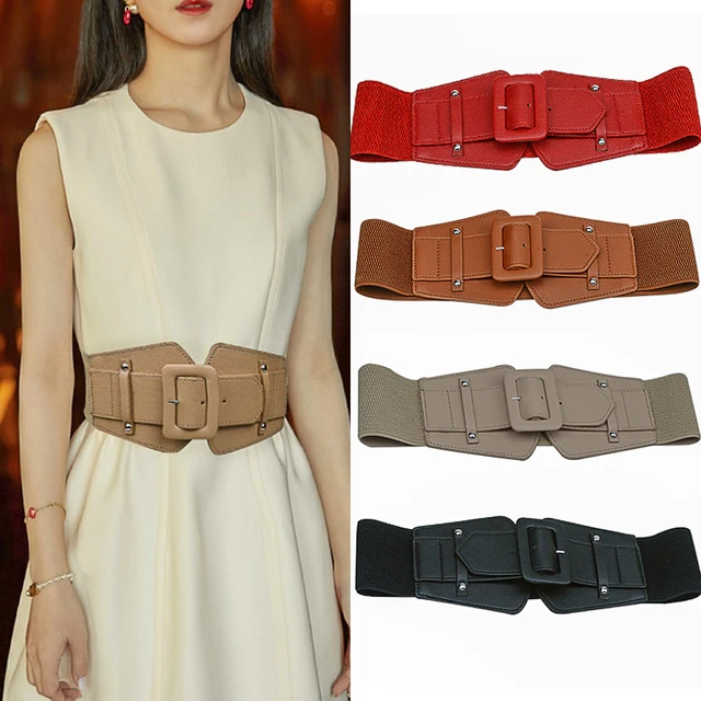 Wide Elastic Plus Size Dress Belt for Women Fashion Waist Belts Stretch  Waistband - AliExpress