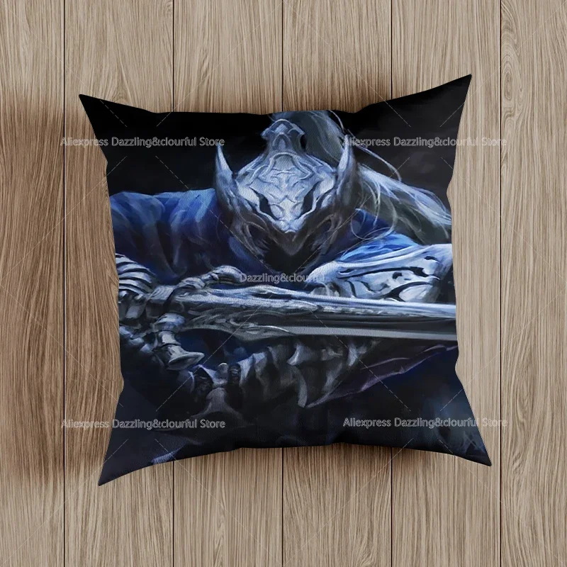 Dark Souls Artorias Cushion Covers Solaire Black Knight Print Pillow Case For Home Chair Sofa Decoration Pillowcases 45cm