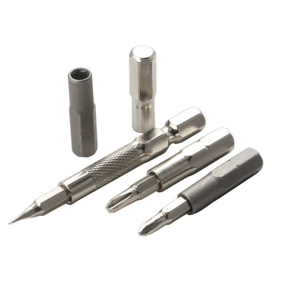 6-teiliger Bit-Adapter, 1/4-Zoll-Sechskant auf 4-mm-Steckschlüsseladapter, Schraubendreher-Bithalter für Sechskantschaft-Elektroschrauber-Steckschlüsselwerkzeuge – Detail 10