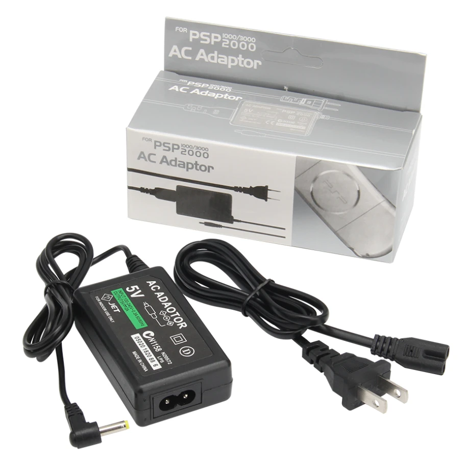  PSP 1000 2000 3000 콘솔용 벽 충전기 전원 케이블, EU 미국 플러그, 5V AC 어댑터, 200 개