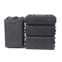 Main Body 390mm Deep Microphone Receiver 2U3U4U6U PE Cabinet Aluminum Fly Case Air Box Amplifier Mic Flightcase Shockproof Box 2