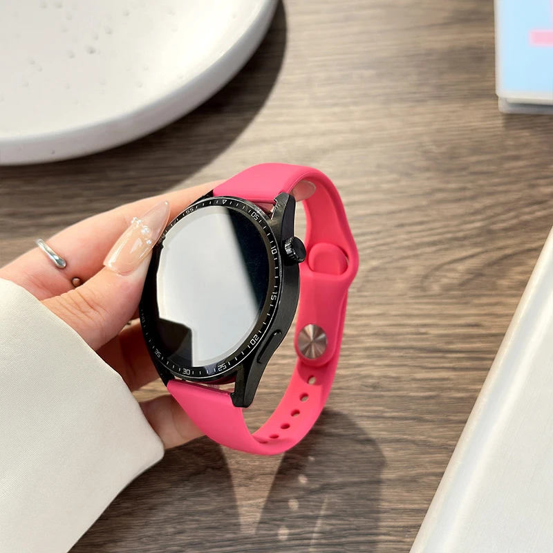 18mm 20mm 22mm Slim Strap für Samsung Galaxy Uhr 7/6/5/pro/4 Silikonarmband Huawei Uhr GT 4-2e-3-3 pro 46mm Uhrenarmbänder – Detail 12
