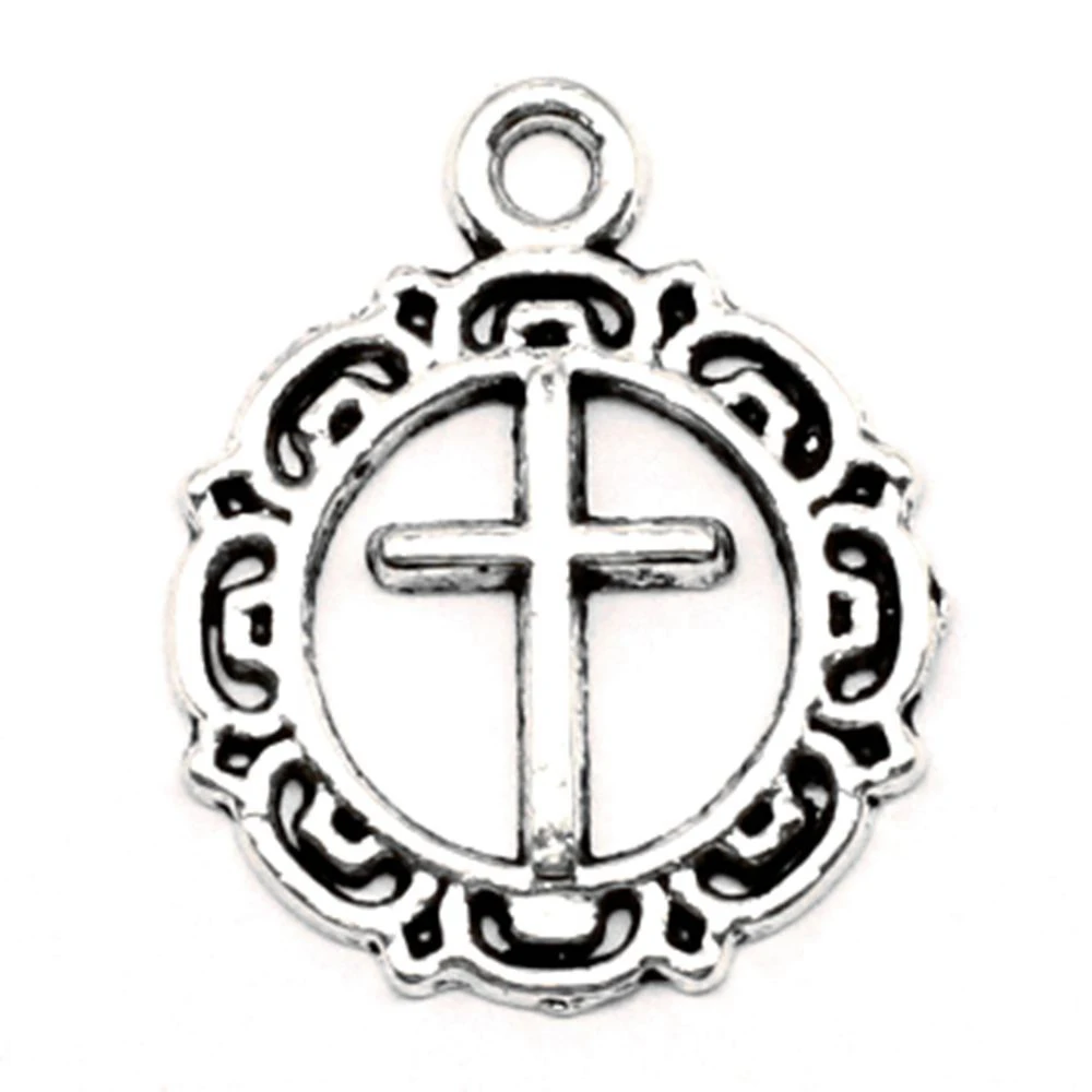 

160pcs Wholesale Jewelry Lots Cross Charms Pendant Supplies For Jewelry Materials 16x19mm