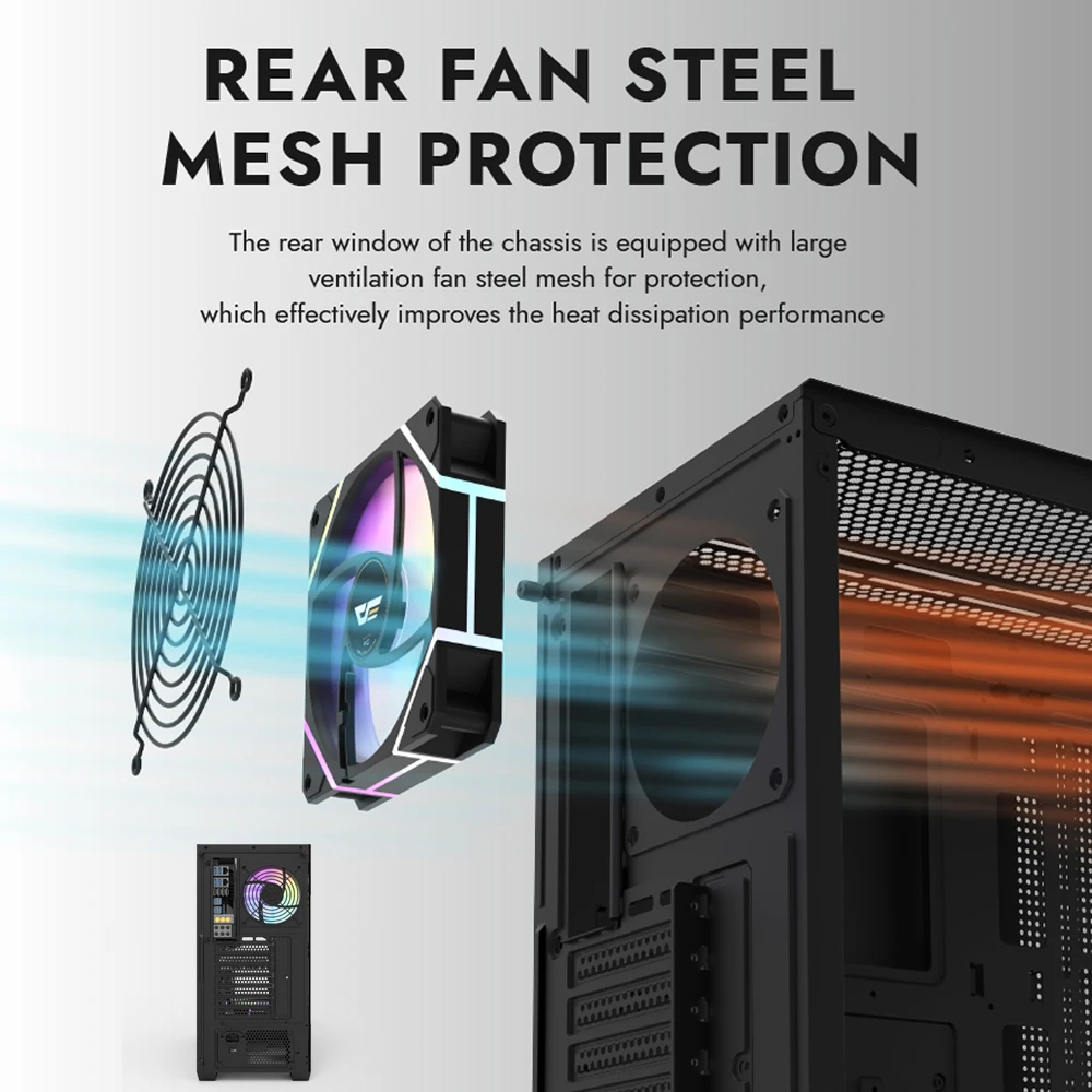 Aigo AS900 PC Case 270&deg; Panoramic Design ATX M-ATX ITX Sea View Room Side Transparent Desktop Chassis Diy Gaming Computer Case pc case pc chassis computer chassis frame