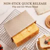 1Pcs Rectangle Loaf Pan with Lid Non Stick Bakeware for Baking Bread Carbon Steel Corrugated Toast Box with Lid Bread Mould 3