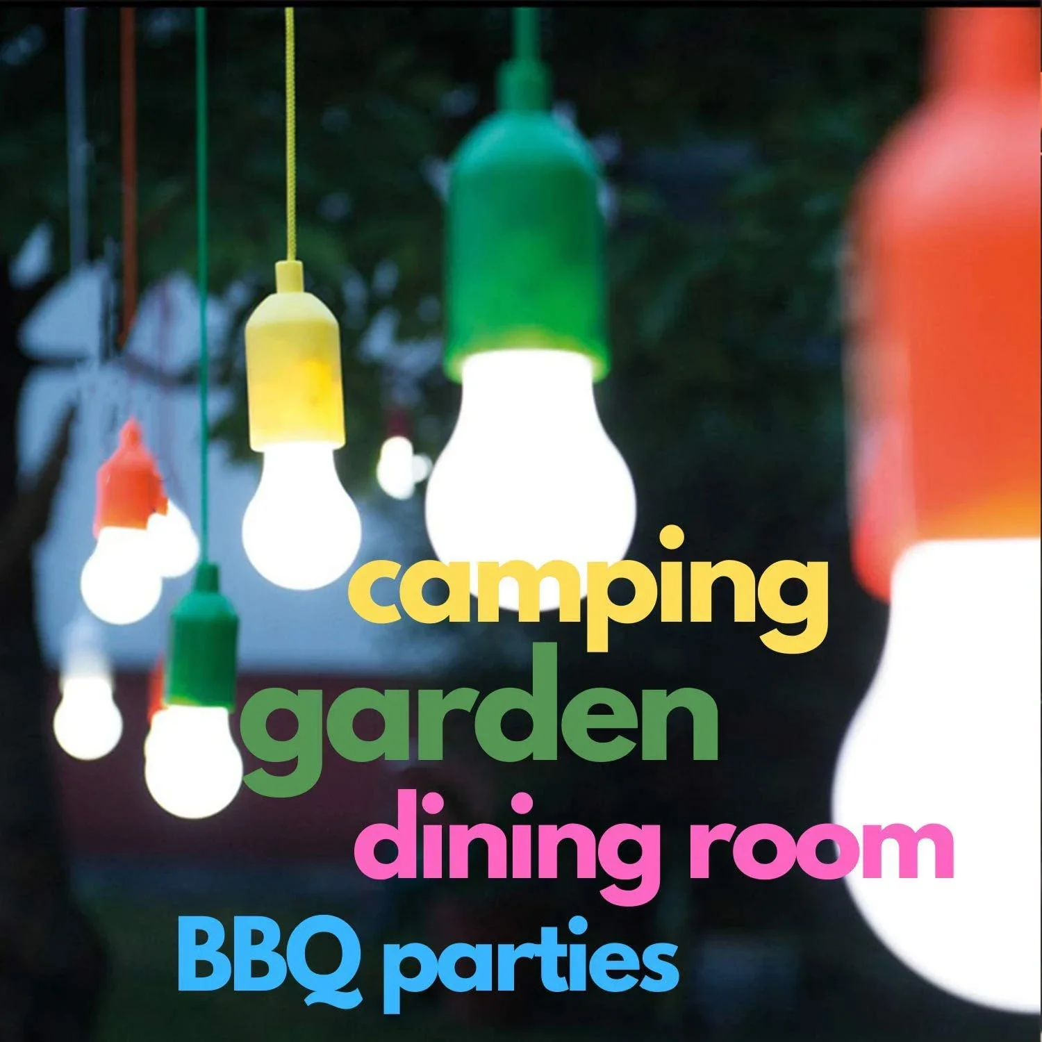 LED Battery-Powered String Lights For Camping Tent Vintage Portable Bulb Night Light