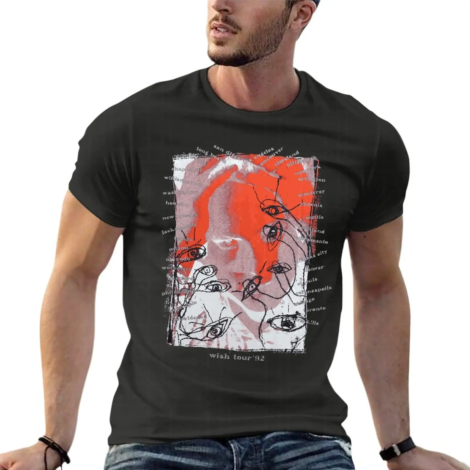

The Cure Wish Tour Siouxsie And The Banshee Oversized Tshirt Summer Men Clothing Short Sleeve Streetwear Plus Size Top Tee