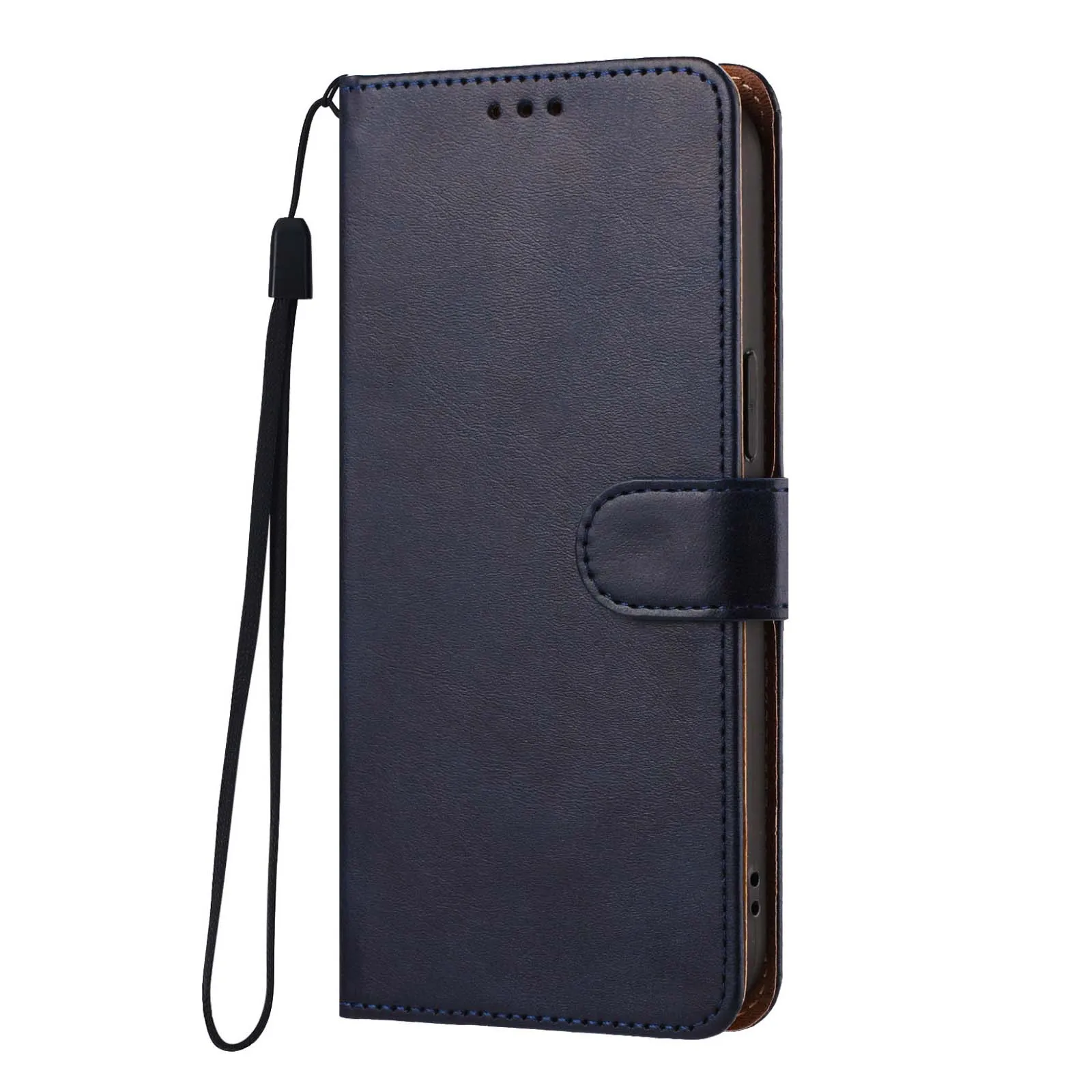 Leather Wallet Case with Flip Card Slots and Kickstand Back Cover