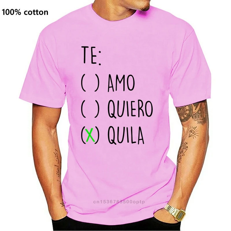 T-Shirt Uomo Te Amo, Te Quiero, Tequila! Deviante, Personalizzabile! Casual Fitness Uomo Magliette Uomo Manica Corta Originale